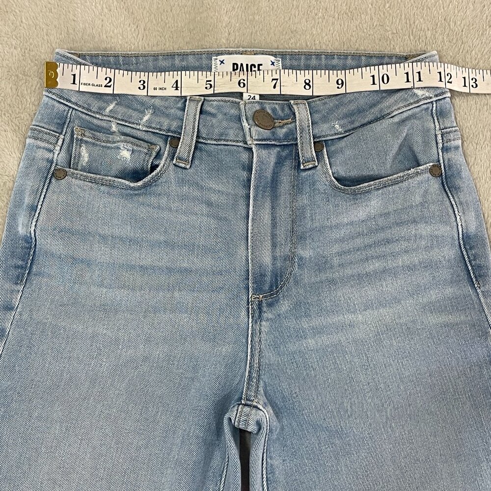 PAIGE Hoxton Slim Straight Leg High Rise Jeans Size 24 - Picture 11 of 13